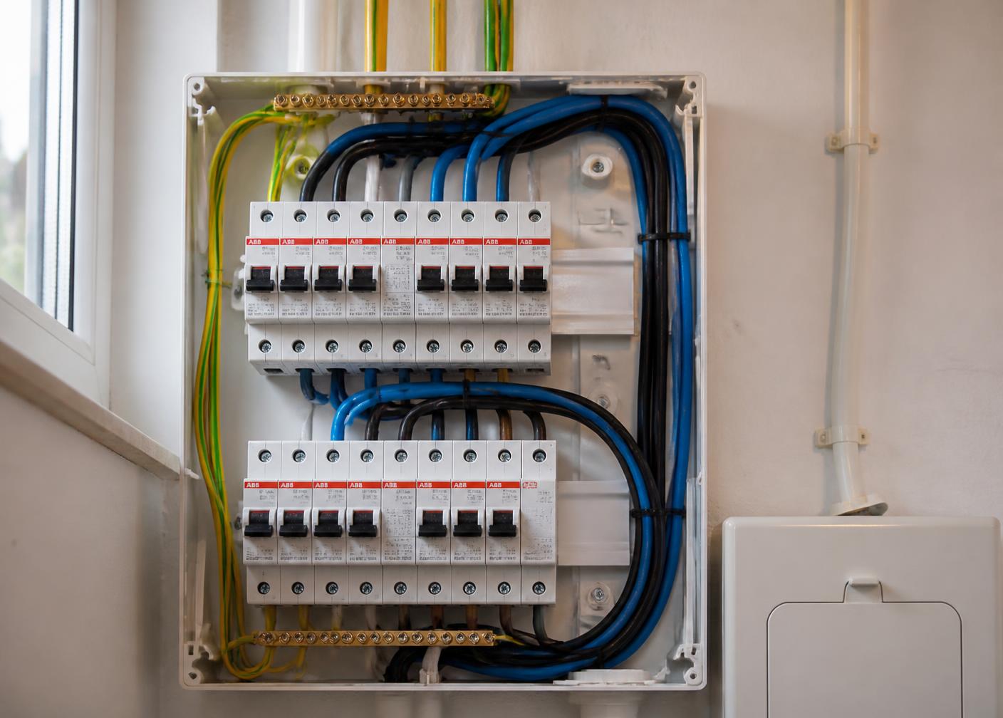 Elektrawerk aan een groepenkast in een woning in Roden